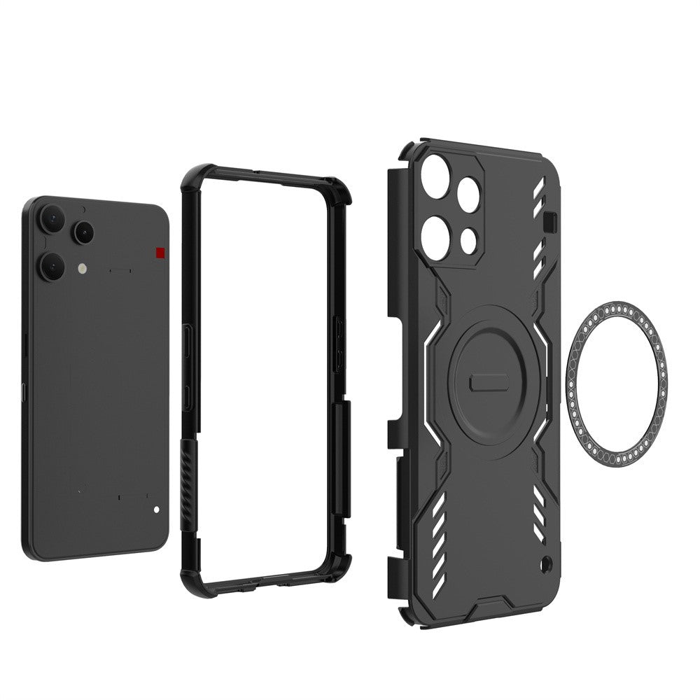 Husa MagSafe pentru Nothing Phone (3a) Lite, Techsuit, ArmorMag, Neagra