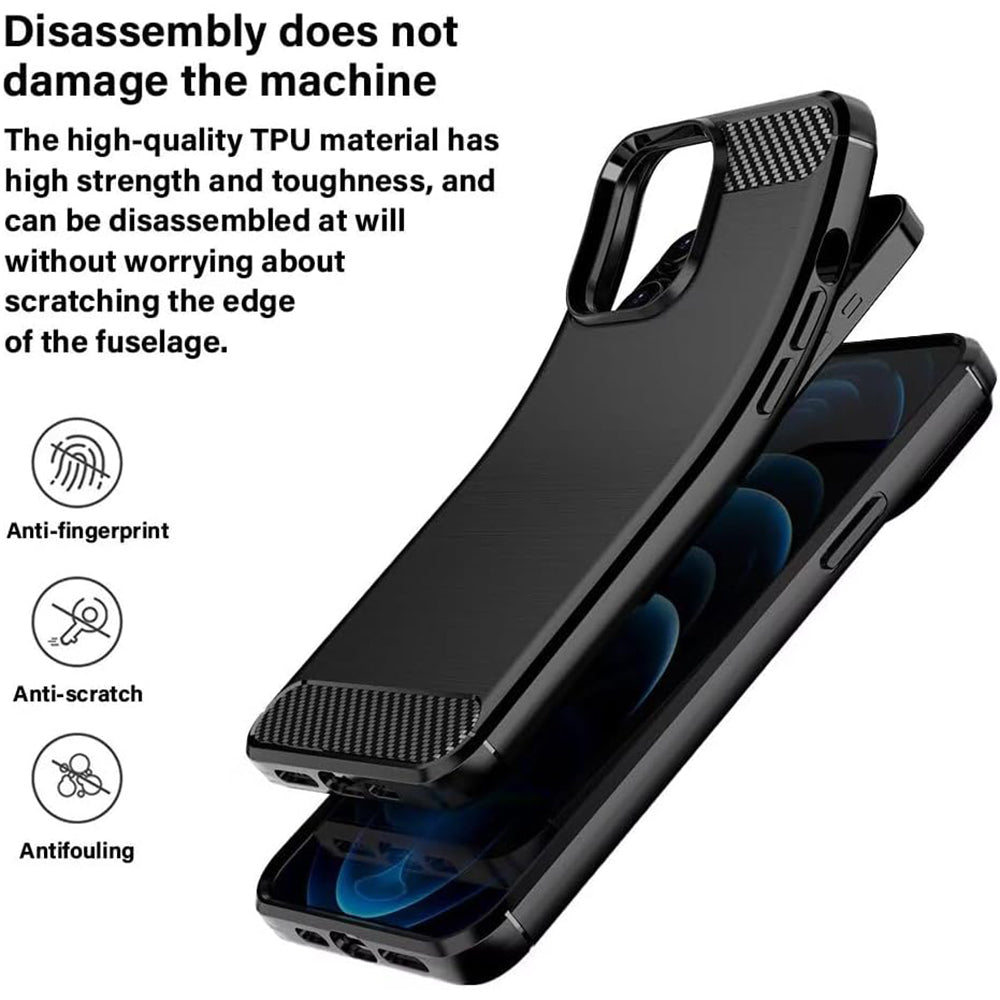 Husa pentru Oppo A6 4G, Techsuit, Carbon, Neagra