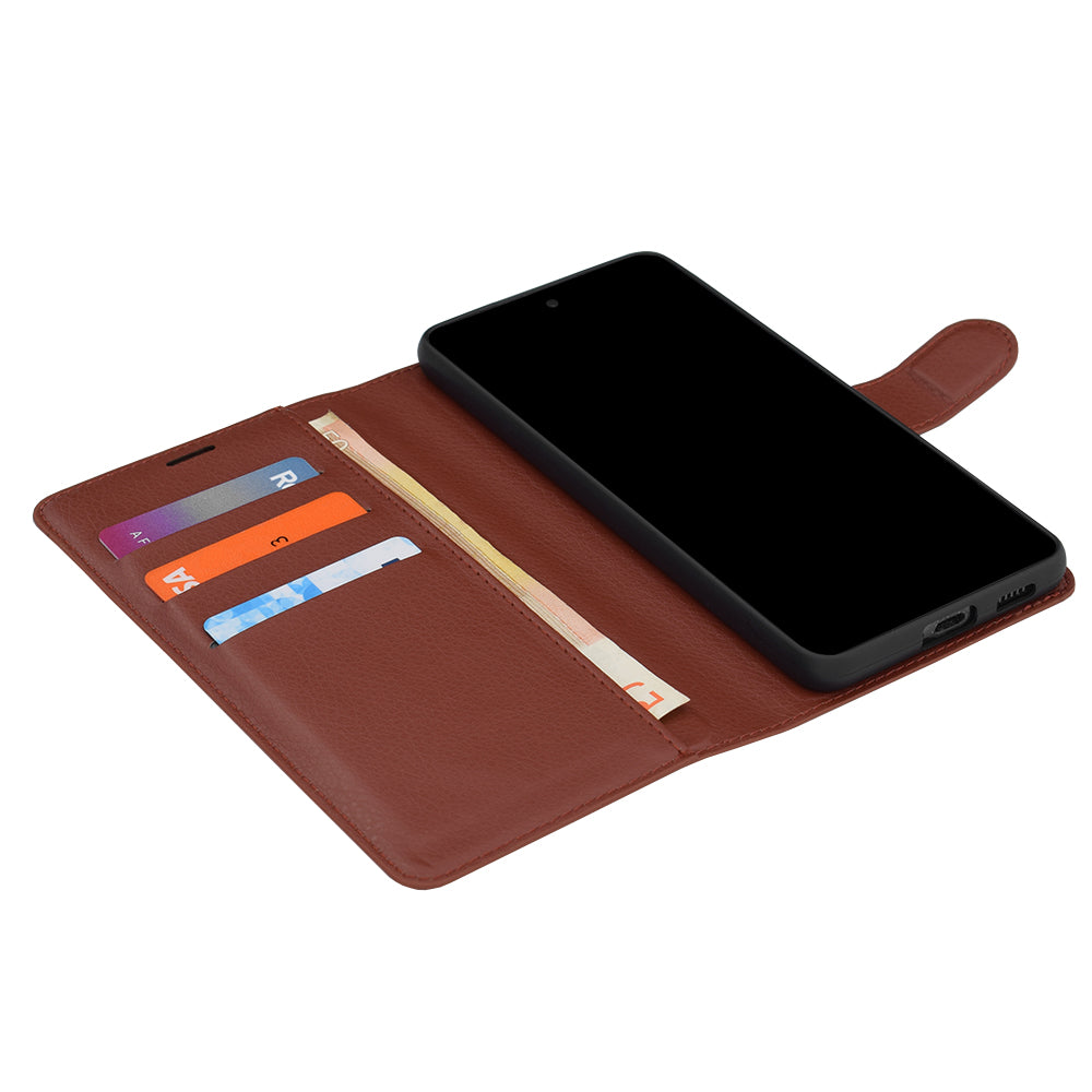 Husa pentru Oppo A6 Pro 5G / A6 Pro 4G, Techsuit, Leather Folio, Maro