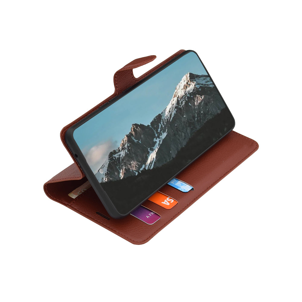 Husa pentru Oppo A6 Pro 5G / A6 Pro 4G, Techsuit, Leather Folio, Maro