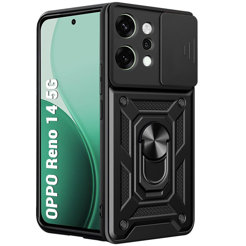Husa pentru Oppo Reno14, Techsuit, CamShield, Neagra
