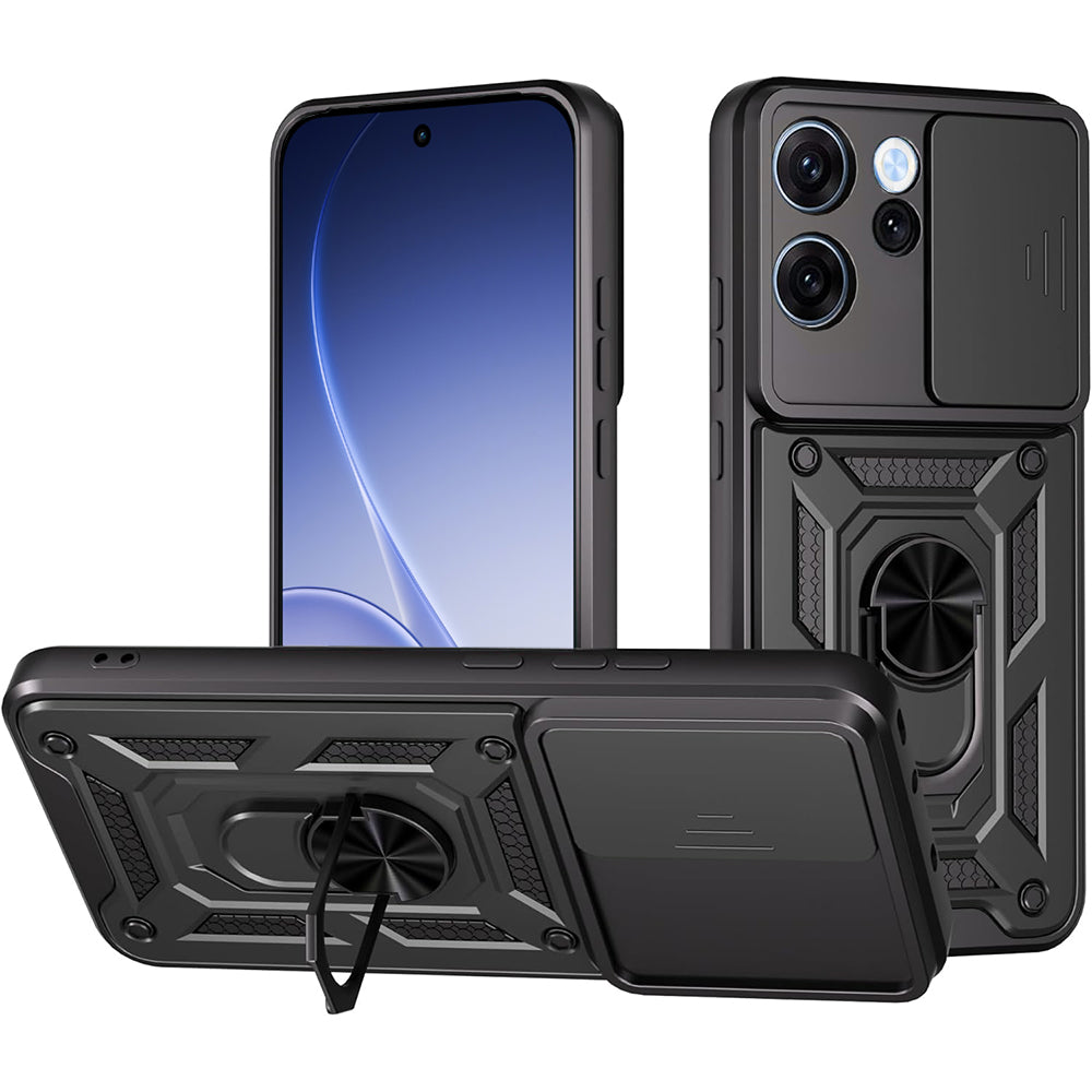 Husa pentru Oppo Reno15 FS / Reno15 F, Techsuit, CamShield, Neagra