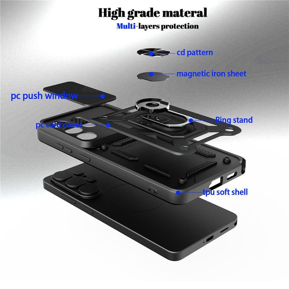 Husa pentru Oppo Reno15 Pro, Techsuit, CamShield, Neagra