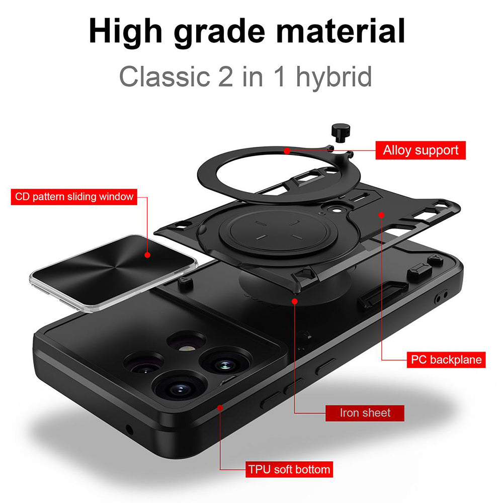 Husa pentru Oppo Reno16 F / Reno16 FS, Techsuit, CamGuard Pro, Neagra