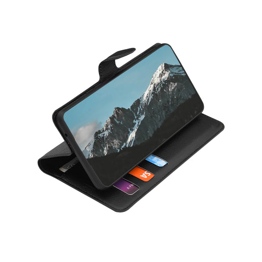 Husa pentru Oppo Reno16 F / Reno16 FS, Techsuit, Leather Folio, Neagra