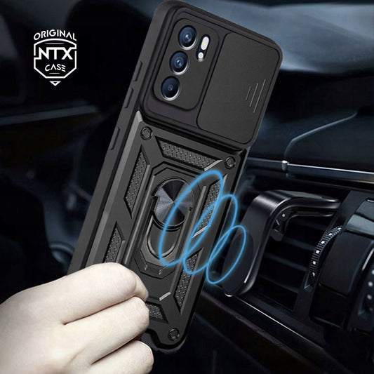 Husa pentru Oppo Reno6 5G, Techsuit, CamShield, Neagra