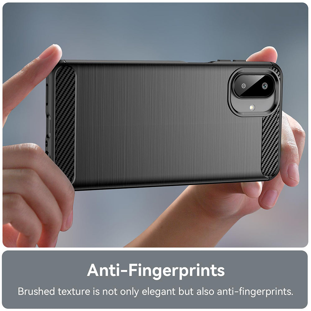 Husa pentru Samsung Galaxy A08 4G A085 / A07 5G A076, Techsuit, Carbon, Neagra