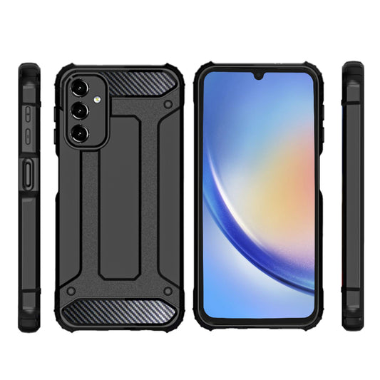 Husa pentru Samsung Galaxy A15 5G A156 / A15 A155, Techsuit, Hybrid Armor, Neagra