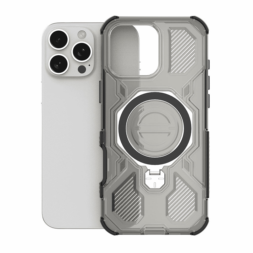 Husa pentru Samsung Galaxy A16 5G A166 / A16 4G A165, Techsuit, Carbon Shield Pro, Fumurie