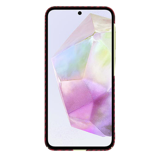 Husa pentru Samsung Galaxy A35 5G A356, Techsuit, Carbonite FiberShell, Rosie