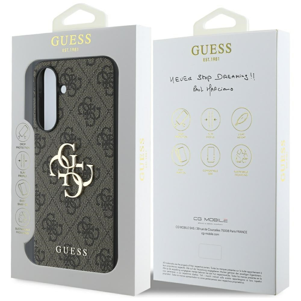 Husa pentru Samsung Galaxy A36 A366, Guess, 4G Big Logo, Maro