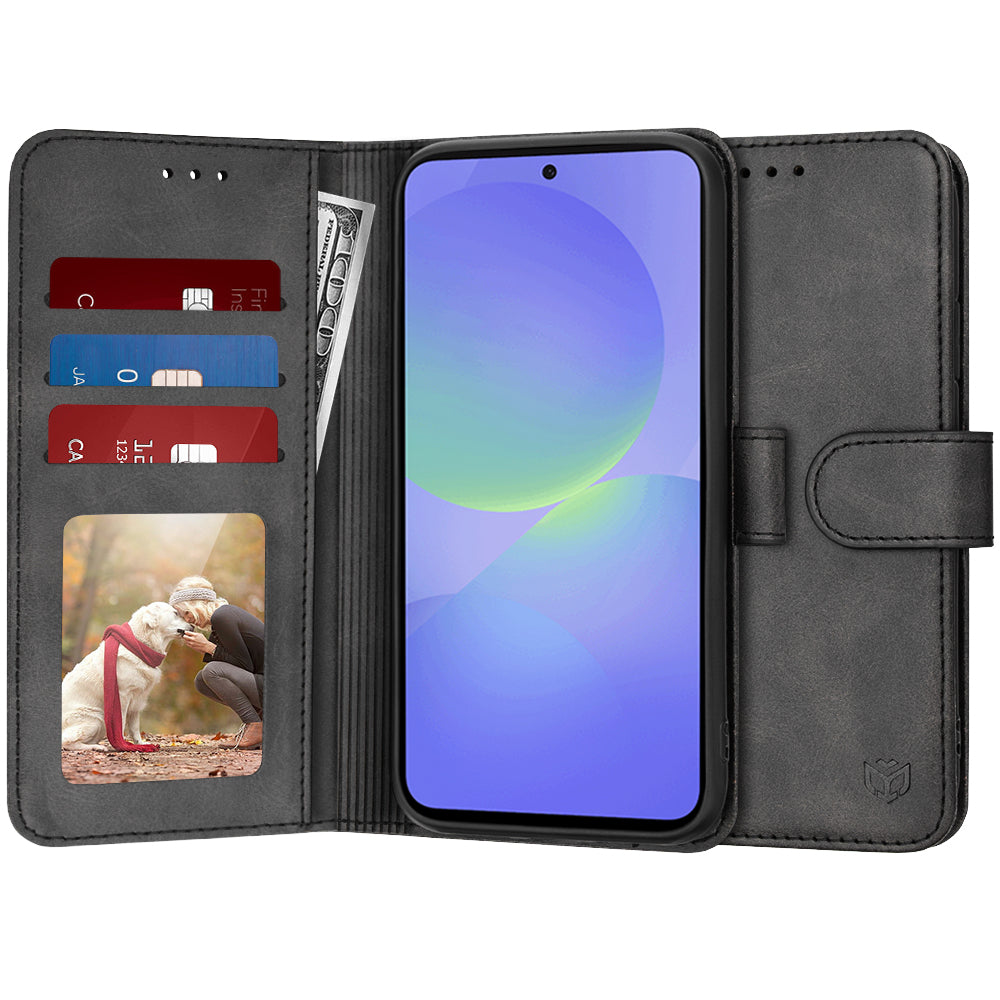 Husa pentru Samsung Galaxy A36 A366, Techsuit, Diary Book, Neagra