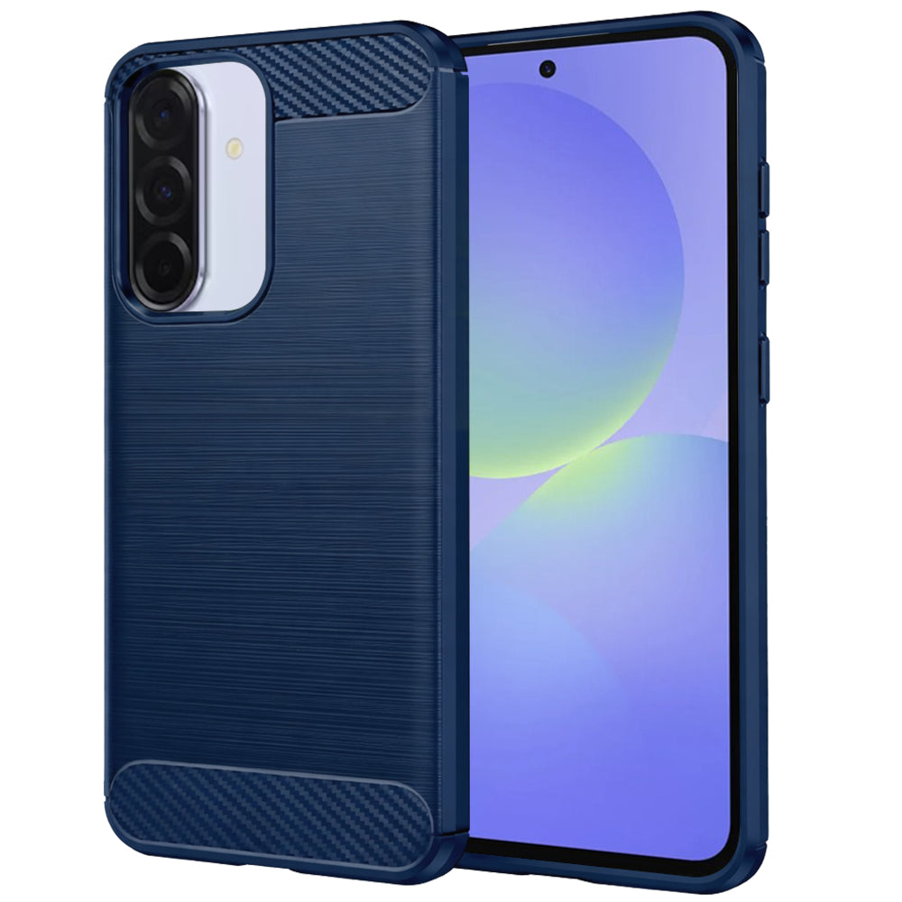 Husa pentru Samsung Galaxy A37 5G, Techsuit, Carbon, Albastra