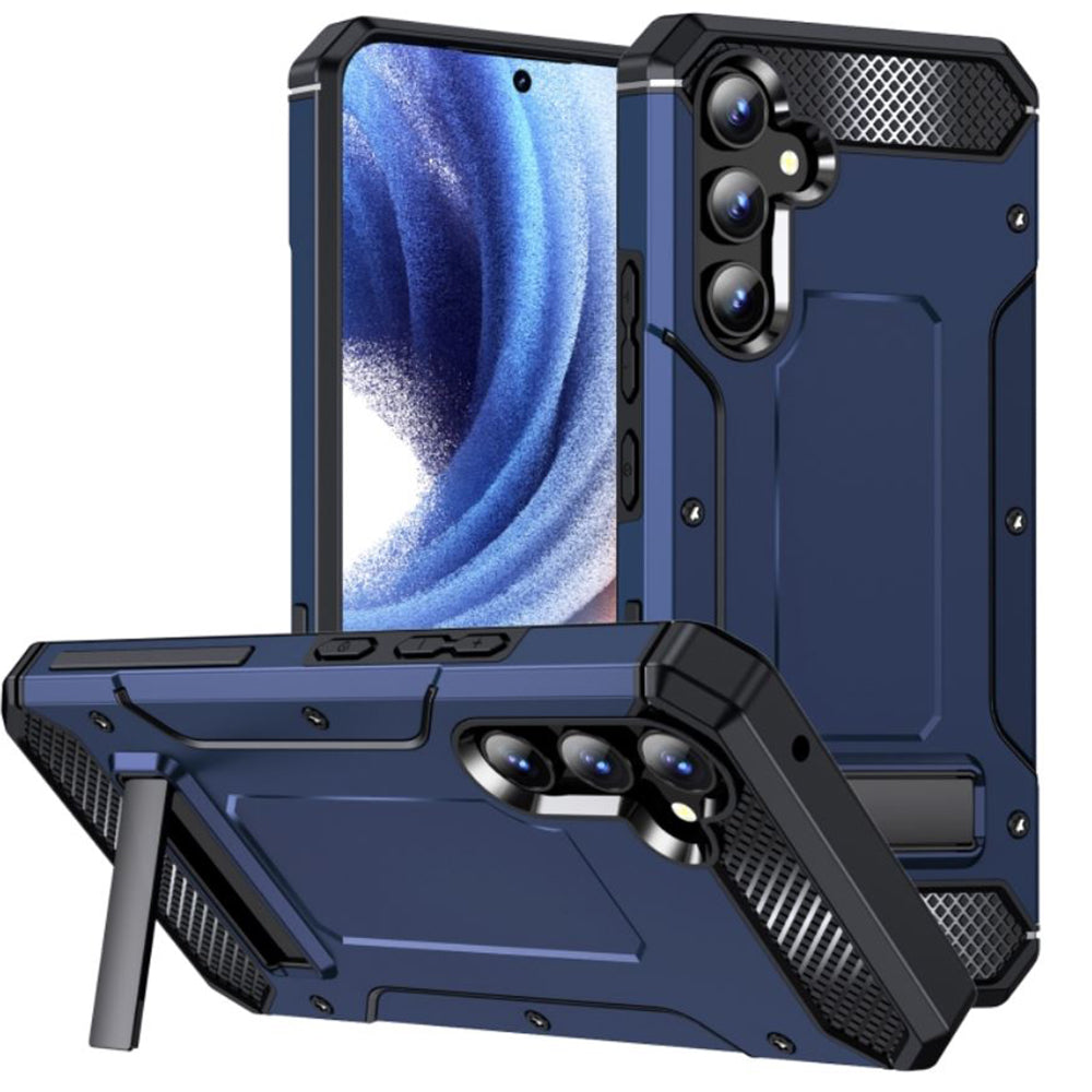 Husa pentru Samsung Galaxy A54 A546, Techsuit, Hybrid Armor Kickstand, Albastra