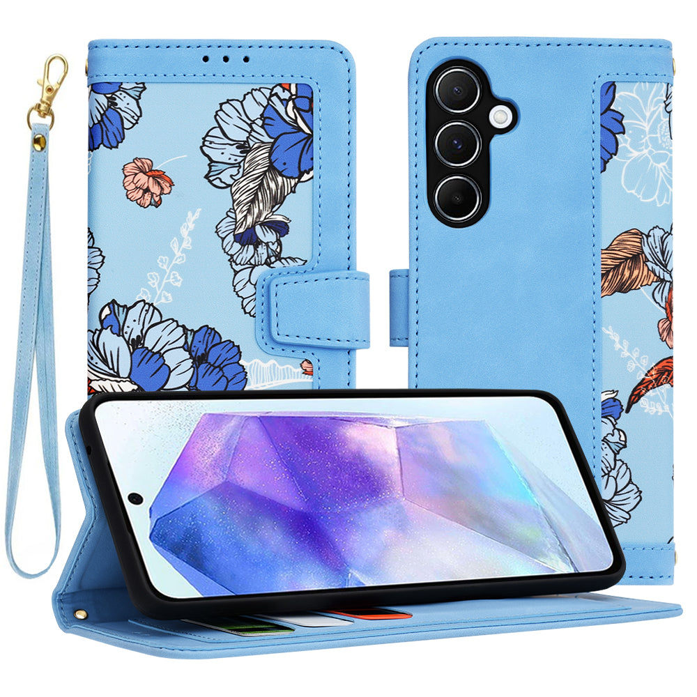 Husa pentru Samsung Galaxy A55 5G A556, Techsuit, FlipCraft, Bleu