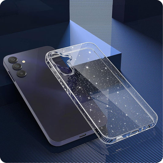 Husa pentru Samsung Galaxy A55 5G A556, Techsuit, SparkleSkin, Transparenta