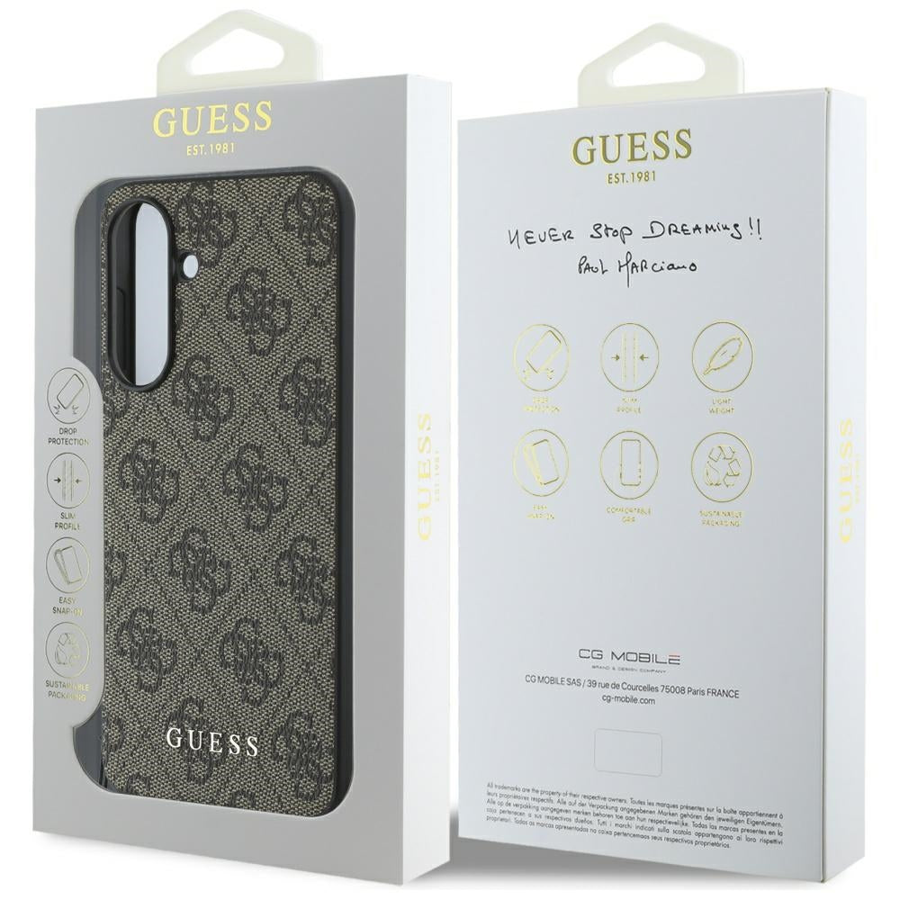 Husa pentru Samsung Galaxy A56 A566, Guess, 4G Charm, Maro
