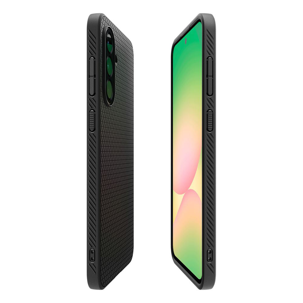 Husa pentru Samsung Galaxy A56 A566, Spigen, Liquid Air, Neagra Mata ACS09291