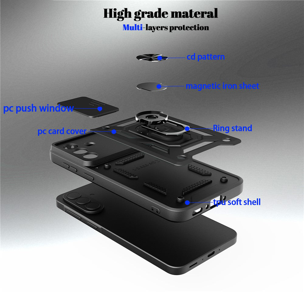 Husa pentru Samsung Galaxy A57 5G, Techsuit, CamShield, Albastra