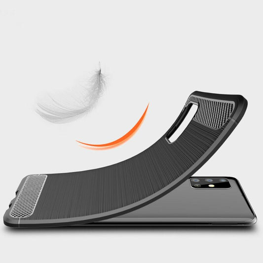 Husa pentru Samsung Galaxy A71 A715, Techsuit, Carbon, Neagra