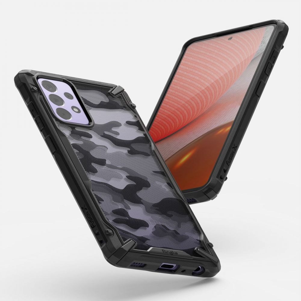 Husa pentru Samsung Galaxy A72 A725 / A72 5G A726, Ringke, Fusion X Design, Camuflaj