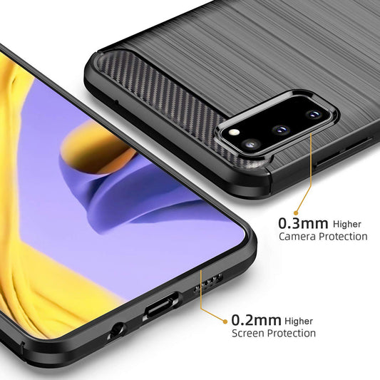 Husa pentru Samsung Galaxy S20 5G G981 / S20 G980, Techsuit, Carbon, Neagra