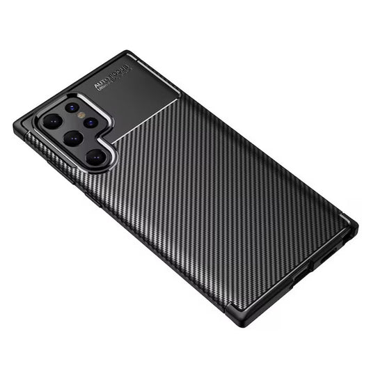Husa pentru Samsung Galaxy S22 Ultra 5G S908, Techsuit, CarbonFiber, Neagra