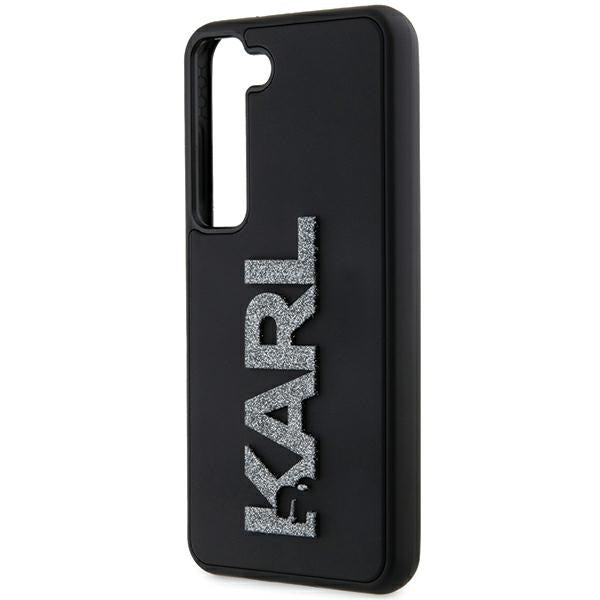 Husa pentru Samsung Galaxy S23+ S916, Karl Lagerfeld, 3D Rubber Glitter Logo, Neagra