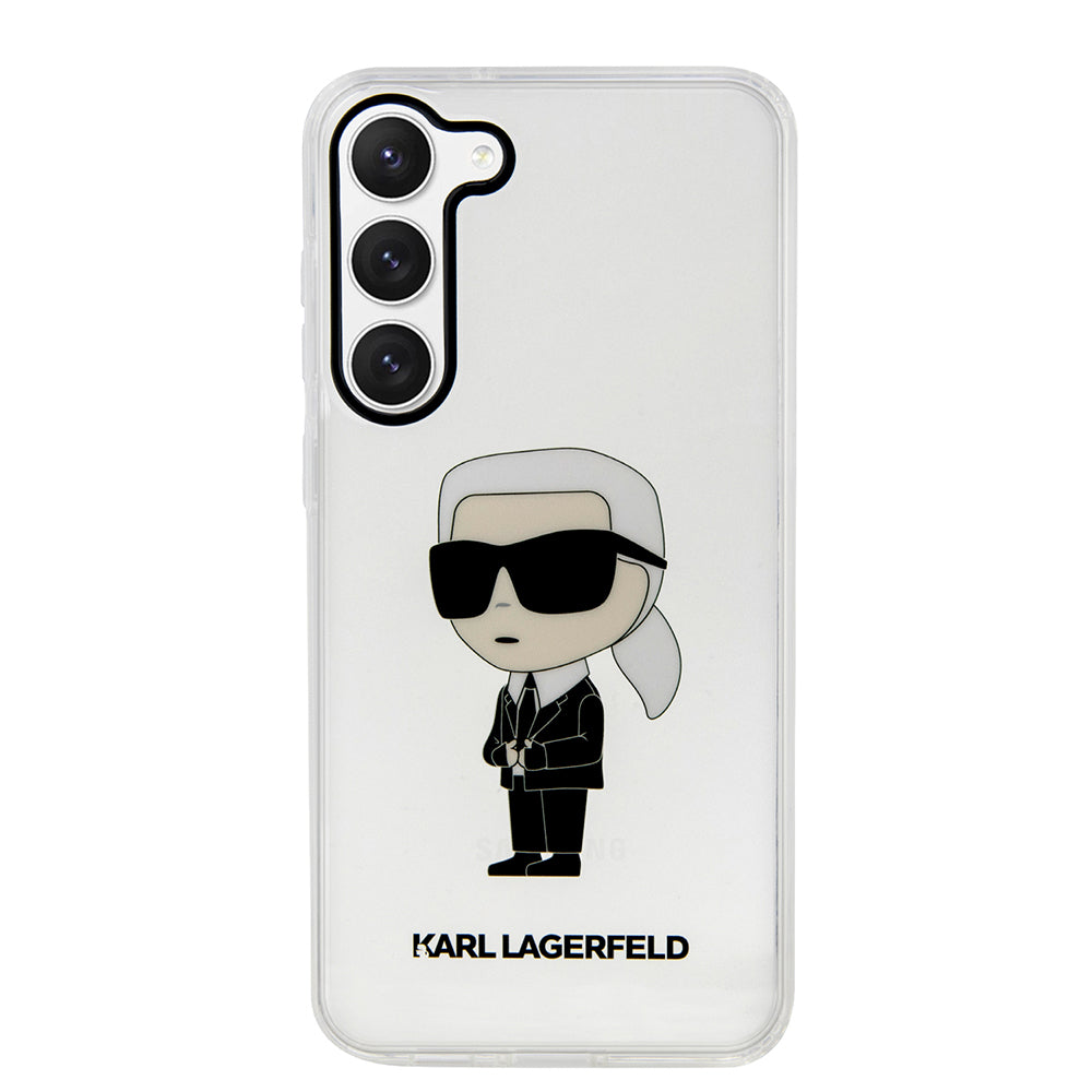 Husa pentru Samsung Galaxy S23+ S916, Karl Lagerfeld, Ikonik Karl, Transparenta