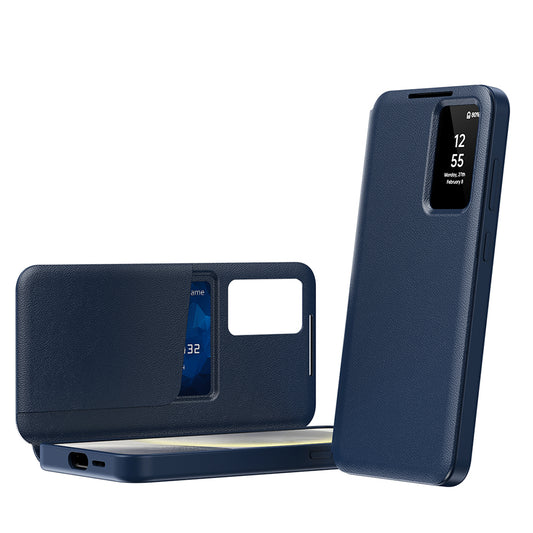 Husa pentru Samsung Galaxy S23+ S916, Techsuit, SmartView, Albastra