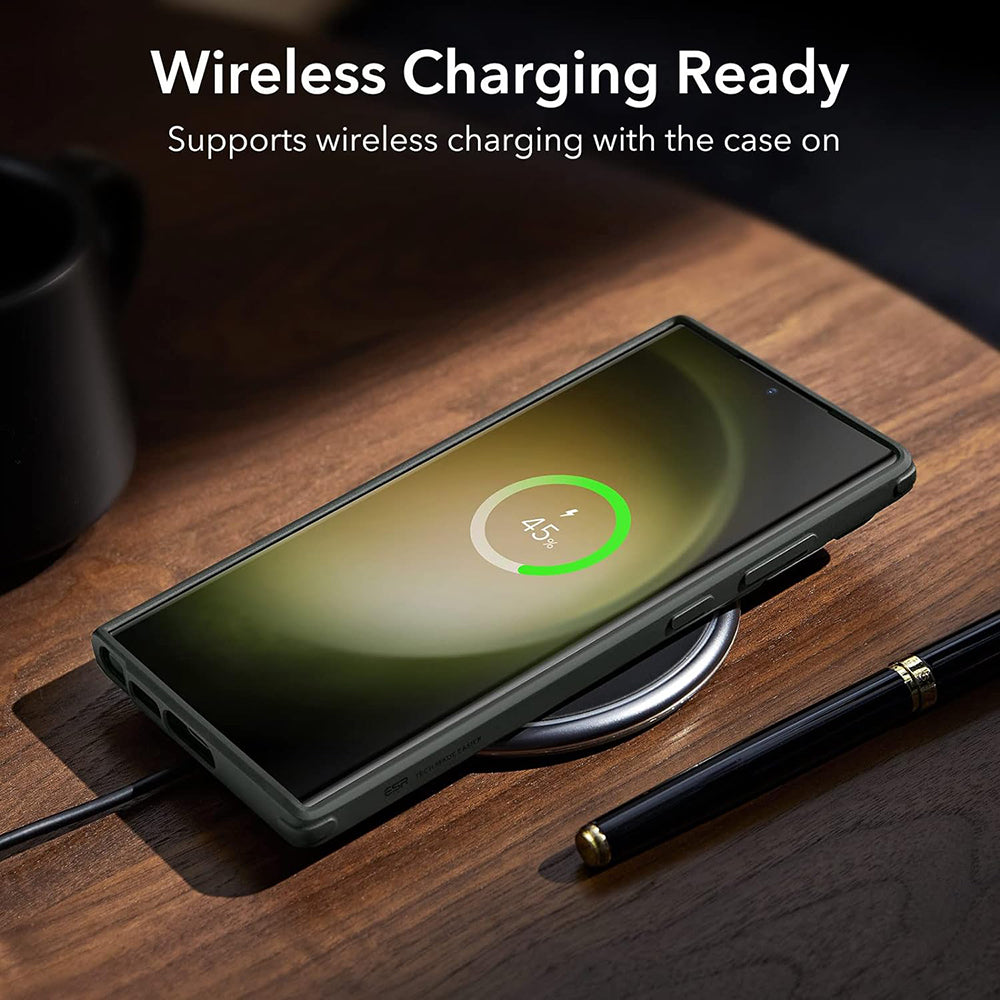 Husa pentru Samsung Galaxy S23 Ultra S918, ESR, Classic Kickstand, Verde Transparenta