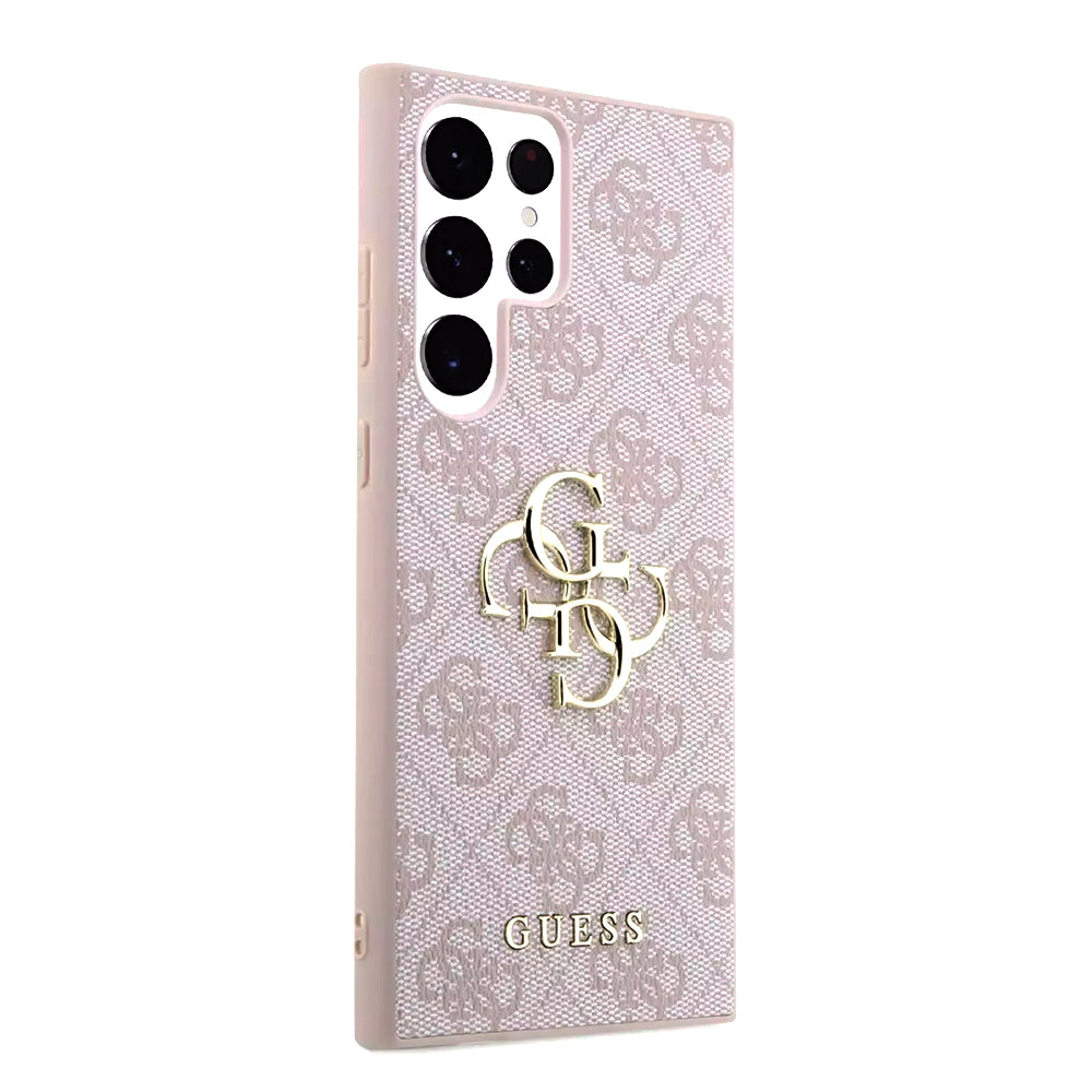 Husa pentru Samsung Galaxy S23 Ultra S918, Guess, 4G Big Logo, Roz
