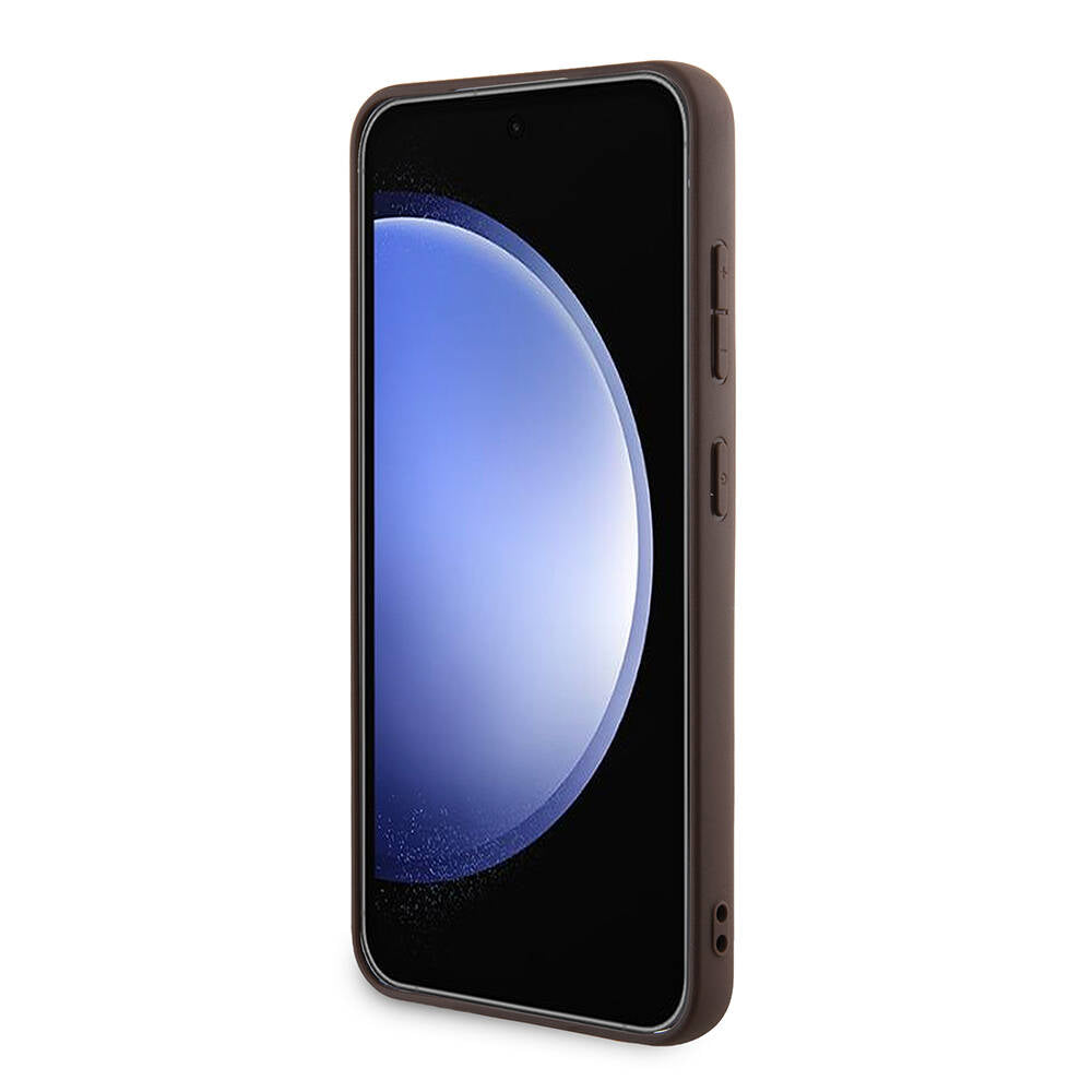 Husa pentru Samsung Galaxy S24+ S926, Guess, 4G Triangle Logo, Alba