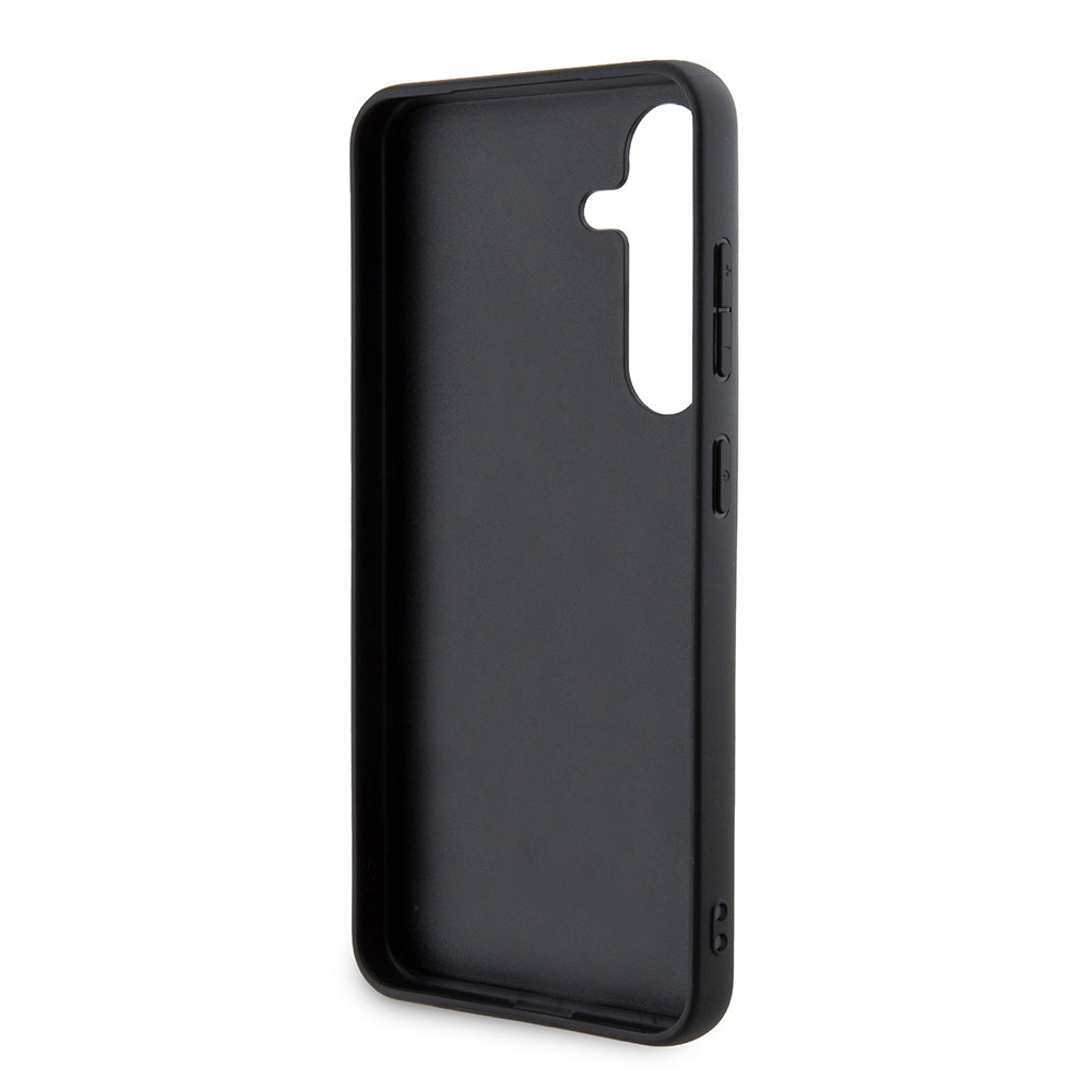Husa pentru Samsung Galaxy S24+ S926, Guess, Grip Stand 4G Triangle Strass, Maro