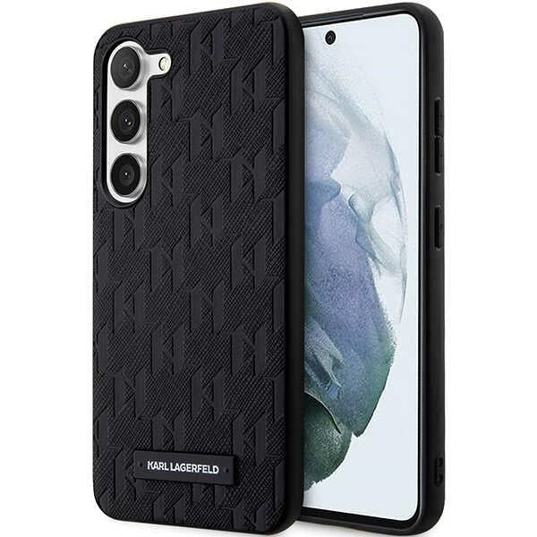 Husa pentru Samsung Galaxy S24+ S926, Karl Lagerfeld, Saffiano Monogram Metal Logo, Neagra