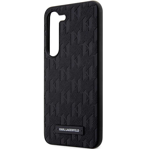 Husa pentru Samsung Galaxy S24+ S926, Karl Lagerfeld, Saffiano Monogram Metal Logo, Neagra