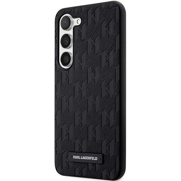 Husa pentru Samsung Galaxy S24+ S926, Karl Lagerfeld, Saffiano Monogram Metal Logo, Neagra
