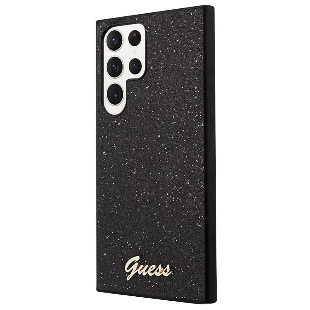 Husa pentru Samsung Galaxy S24 Ultra S928, Guess, Glitter Script, Neagra
