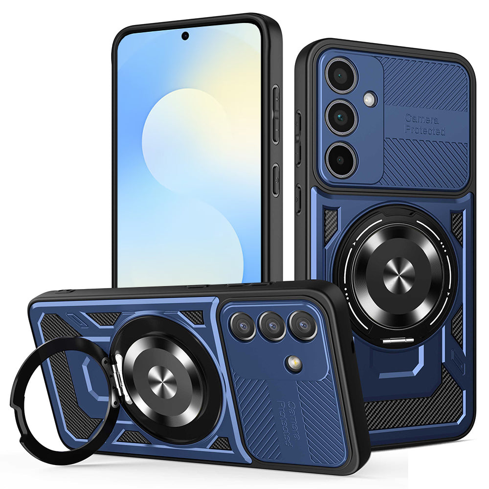 Husa pentru Samsung Galaxy S25 FE, Techsuit, RuggedCam, Albastra