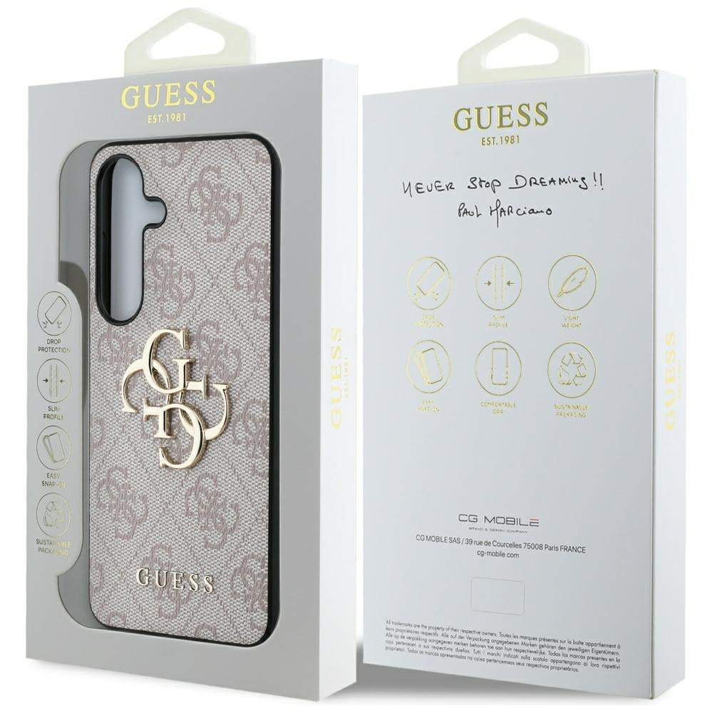 Husa pentru Samsung Galaxy S25+ S936, Guess, 4G Big Logo, Roz