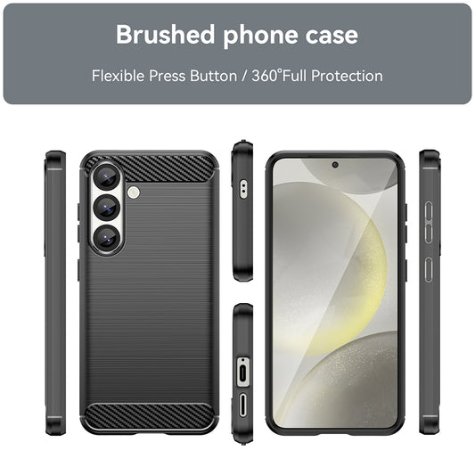 Husa pentru Samsung Galaxy S25+ S936, Techsuit, Carbon, Neagra