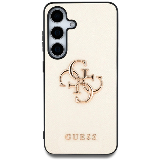 Husa pentru Samsung Galaxy S25 S931, Guess, 4G Grained Big and Classic Logo, Bej