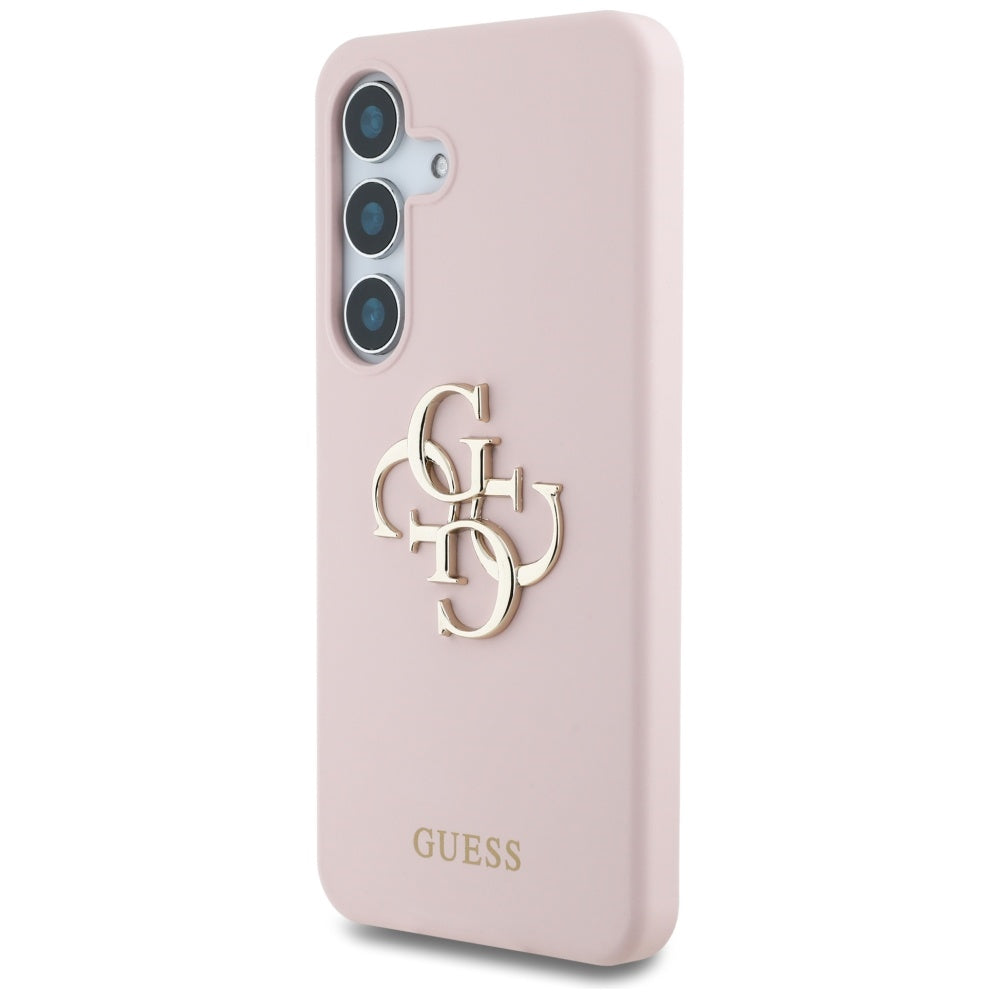 Husa pentru Samsung Galaxy S25 Ultra S938, Guess, 4G Grained Big and Classic Logo, Roz
