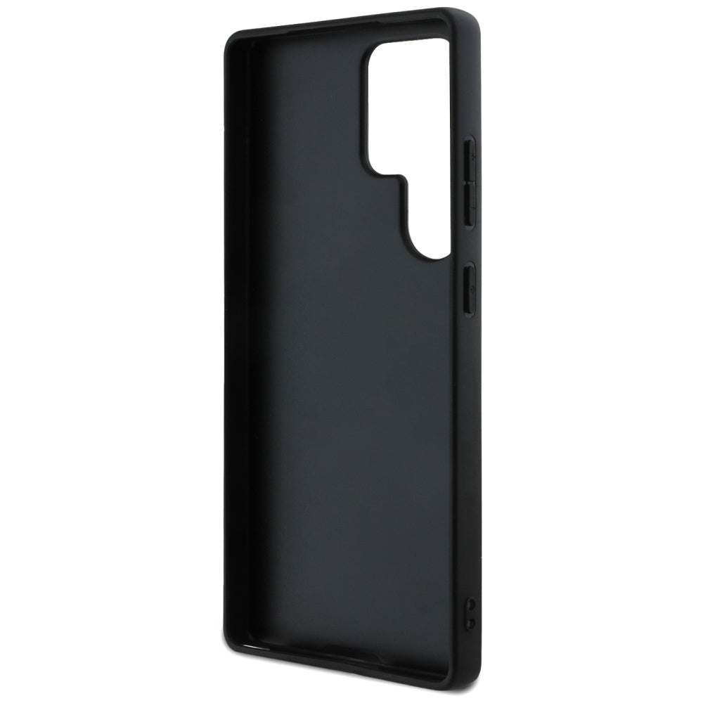 Husa pentru Samsung Galaxy S25 Ultra S938, Guess, Grained Hot Stamp 4G Triangle, Neagra