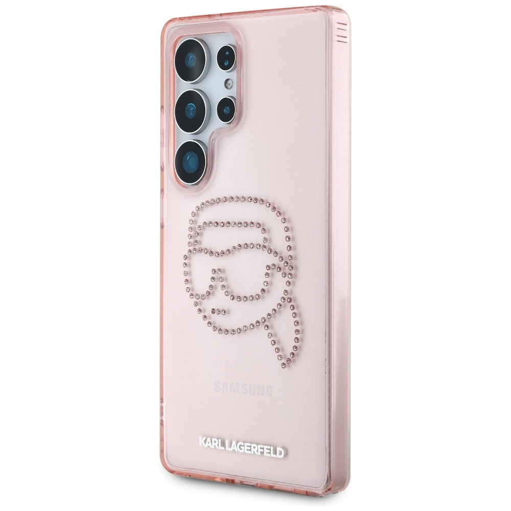 Husa pentru Samsung Galaxy S25 Ultra S938, Karl Lagerfeld, IML Luxury Karl's Head, Roz