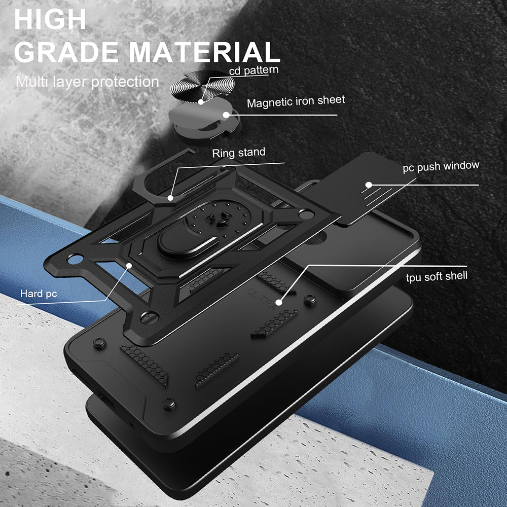 Husa pentru Samsung Galaxy S26 Edge, Techsuit, CamShield, Neagra