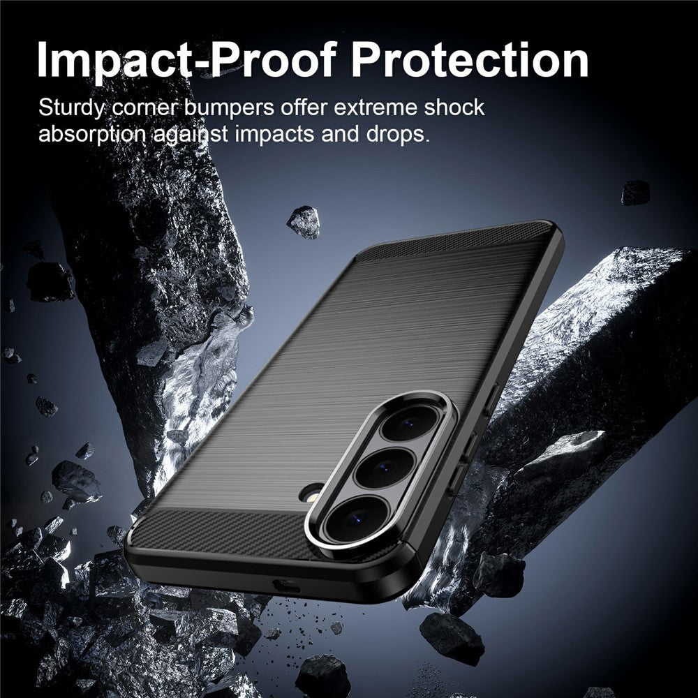 Husa pentru Samsung Galaxy S26 FE S741 / S25 FE, Techsuit, Carbon, Neagra
