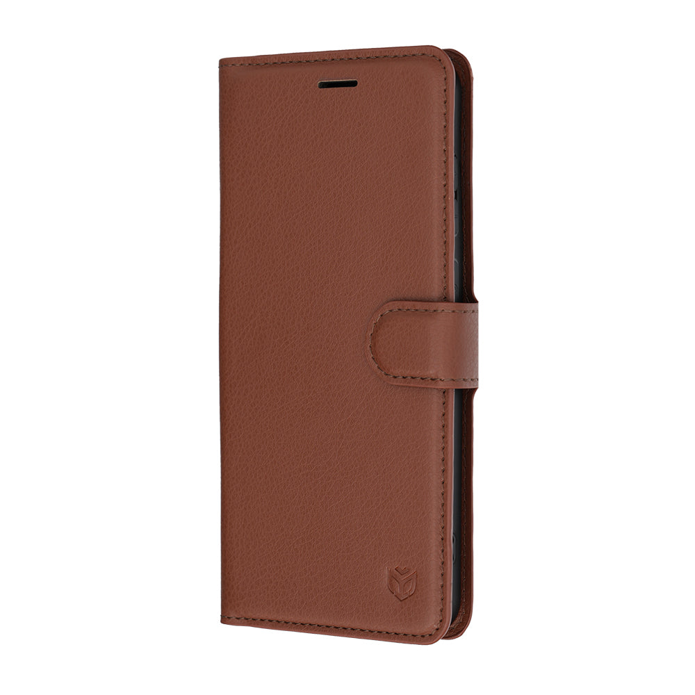 Husa pentru Samsung Galaxy S26 FE S741 / S25 FE, Techsuit, Leather Folio, Maro