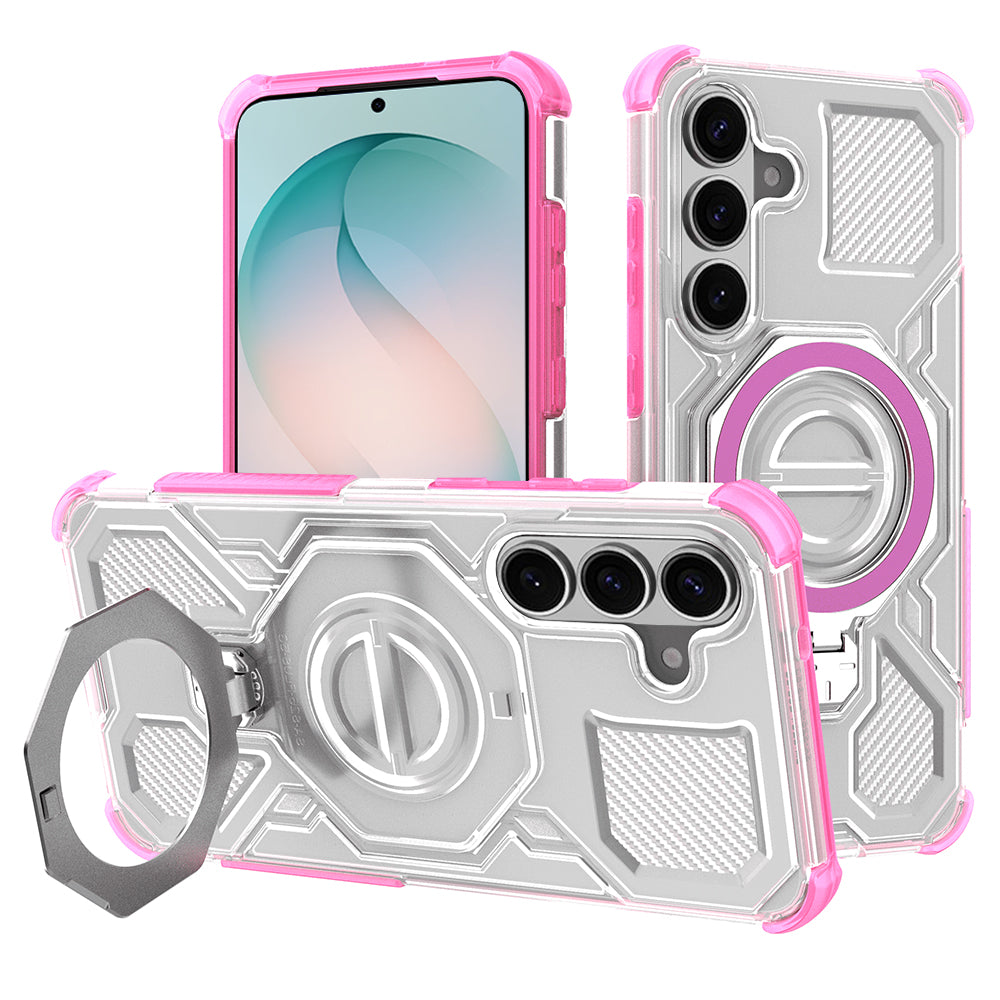 Husa pentru Samsung Galaxy S26 Plus, Techsuit, Carbon Shield Pro, Roz