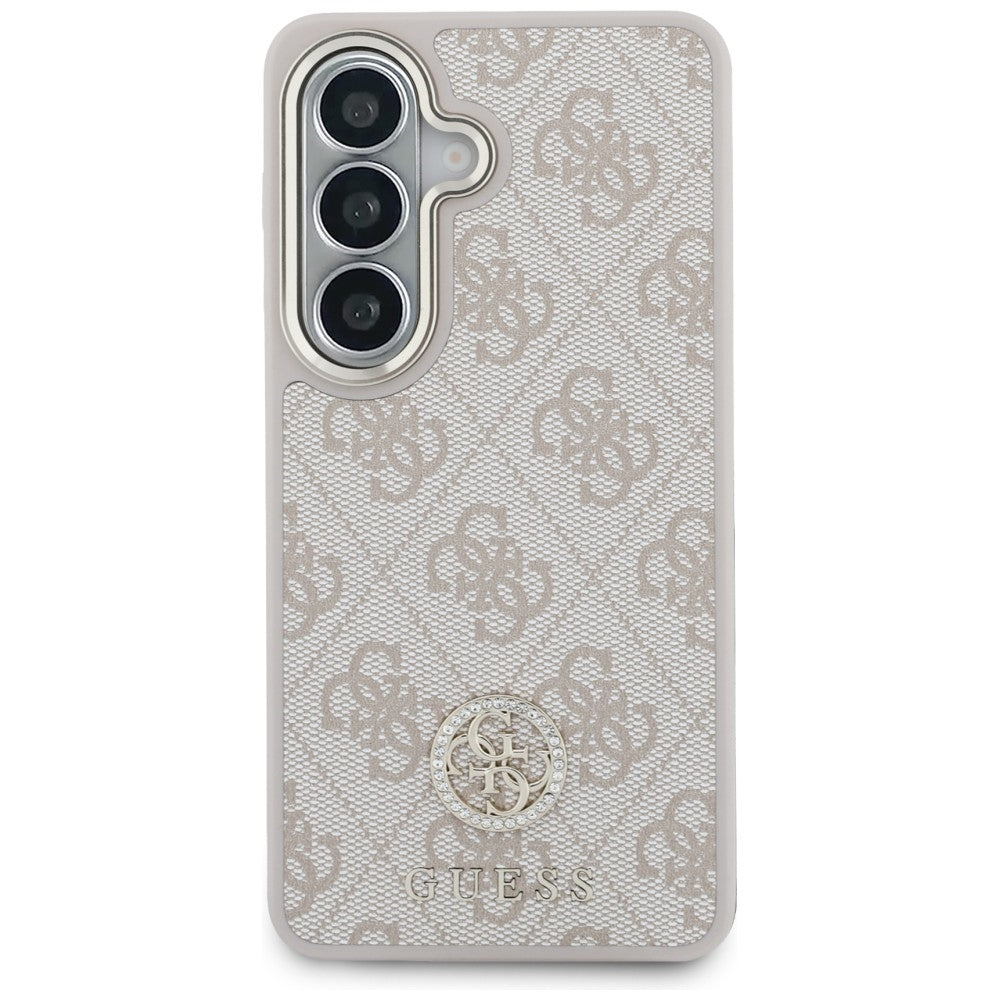 Husa pentru Samsung Galaxy S26 S942, GUESS, 4G Big Rhinestone Triangle Strap, Roz